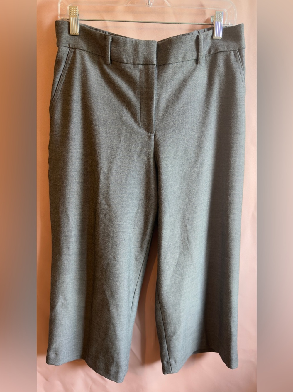 Talbots Wide-Leg Dress Pants in Gray